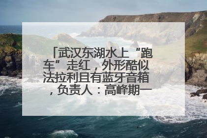 武汉东湖水上“跑车”走红，外形酷似法拉利且有蓝牙音箱，负责人：高峰期一两百人排队