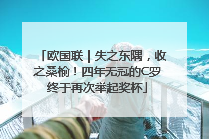 欧国联｜失之东隅，收之桑榆！四年无冠的C罗终于再次举起奖杯
