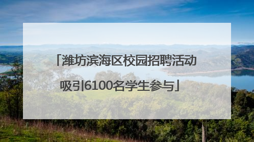 潍坊滨海区校园招聘活动吸引6100名学生参与