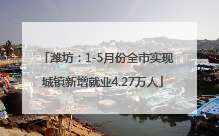 潍坊：1-5月份全市实现城镇新增就业4.27万人