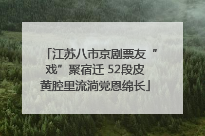 江苏八市京剧票友“戏”聚宿迁 52段皮黄腔里流淌党恩绵长
