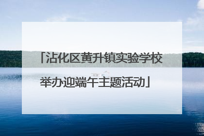 沾化区黄升镇实验学校举办迎端午主题活动