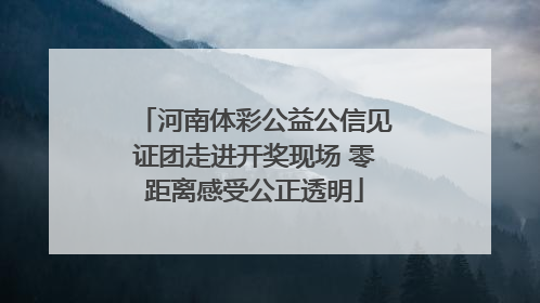河南体彩公益公信见证团走进开奖现场 零距离感受公正透明