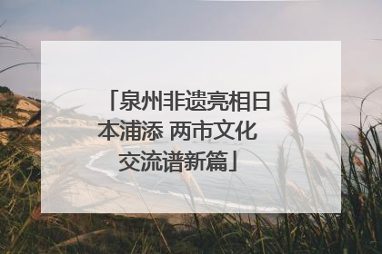 泉州非遗亮相日本浦添 两市文化交流谱新篇