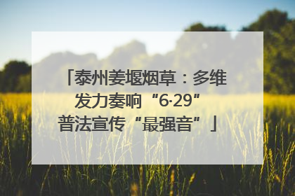 泰州姜堰烟草：多维发力奏响“6·29”普法宣传“最强音”