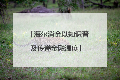 海尔消金以知识普及传递金融温度