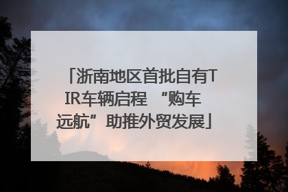 浙南地区首批自有TIR车辆启程 “购车远航”助推外贸发展