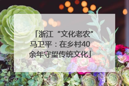 浙江“文化老农”马卫平：在乡村40余年守望传统文化