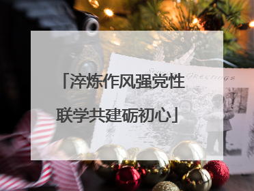 淬炼作风强党性 联学共建砺初心