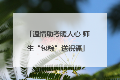 温情助考暖人心 师生“包粽”送祝福
