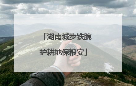 湖南城步铁腕护耕地保粮安