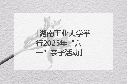 湖南工业大学举行2025年“六一”亲子活动