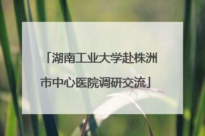 湖南工业大学赴株洲市中心医院调研交流