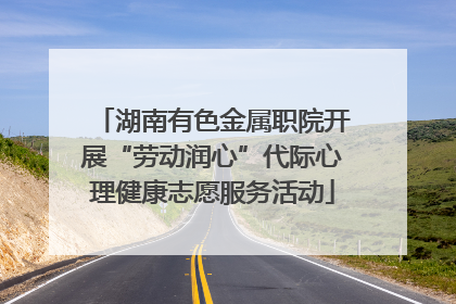湖南有色金属职院开展“劳动润心”代际心理健康志愿服务活动