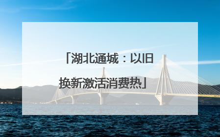 湖北通城：以旧换新激活消费热