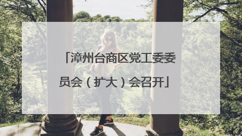 漳州台商区党工委委员会（扩大）会召开