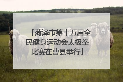 菏泽市第十五届全民健身运动会太极拳比赛在曹县举行