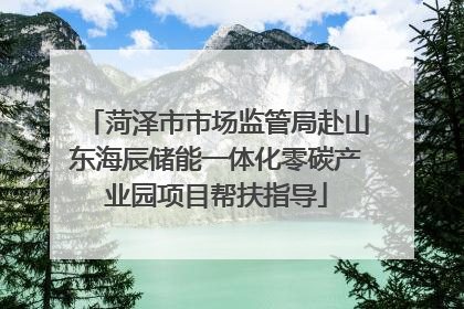 菏泽市市场监管局赴山东海辰储能一体化零碳产业园项目帮扶指导