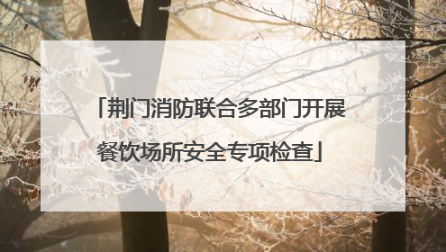 荆门消防联合多部门开展餐饮场所安全专项检查