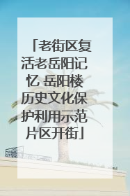老街区复活老岳阳记忆 岳阳楼历史文化保护利用示范片区开街