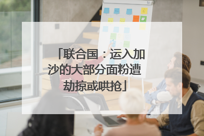 联合国：运入加沙的大部分面粉遭劫掠或哄抢
