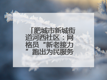 肥城市新城街道河西社区：网格员“新老接力”跑出为民服务“加速度”