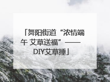 舞阳街道“浓情端午 艾草送福”——DIY艾草捶