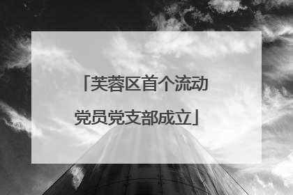 芙蓉区首个流动党员党支部成立