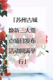 苏州古城焕新三大重点项目发布活动圆满举行