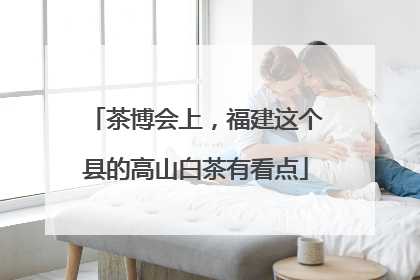 茶博会上，福建这个县的高山白茶有看点