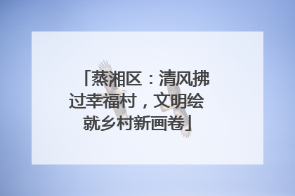 蒸湘区：清风拂过幸福村，文明绘就乡村新画卷