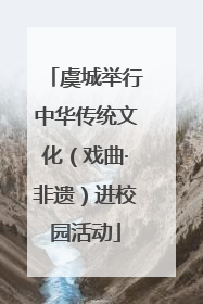 虞城举行中华传统文化（戏曲·非遗）进校园活动