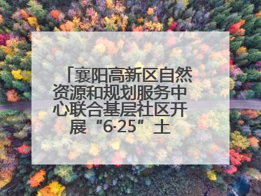 襄阳高新区自然资源和规划服务中心联合基层社区开展“6·25”土地日宣传活动