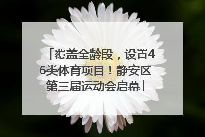 覆盖全龄段，设置46类体育项目！静安区第三届运动会启幕