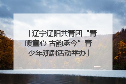 辽宁辽阳共青团“青暖童心 古韵承今”青少年观剧活动举办