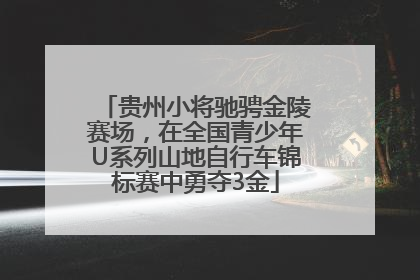 贵州小将驰骋金陵赛场，在全国青少年U系列山地自行车锦标赛中勇夺3金