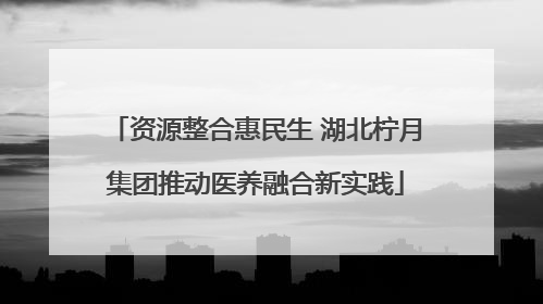 资源整合惠民生 湖北柠月集团推动医养融合新实践