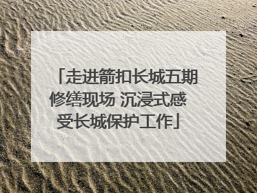 走进箭扣长城五期修缮现场 沉浸式感受长城保护工作