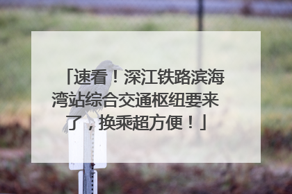 速看！深江铁路滨海湾站综合交通枢纽要来了，换乘超方便！