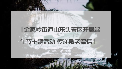 金家岭街道山东头管区开展端午节主题活动 传递敬老温情