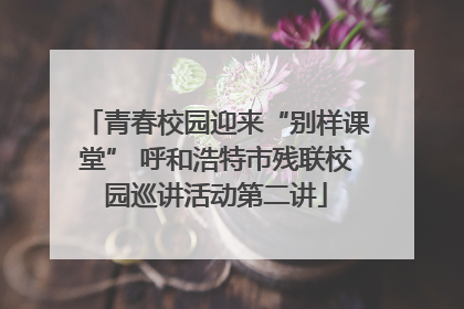 青春校园迎来“别样课堂” 呼和浩特市残联校园巡讲活动第二讲
