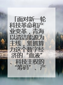 面对新一轮科技革命和产业变革，青海以清洁能源为主线，紧抓算力这个数字经济的“血液”、科技主权的“筹码”、产业升级的“杠杆”、绿色转型的“支点”，勇于撬动国家“双碳”战略、“东数西算”工程重大发展新机遇