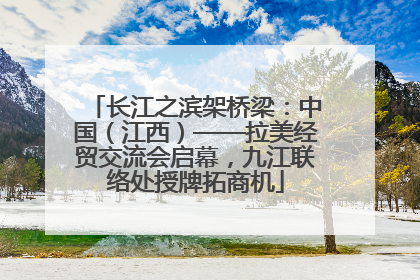 长江之滨架桥梁：中国（江西）——拉美经贸交流会启幕，九江联络处授牌拓商机