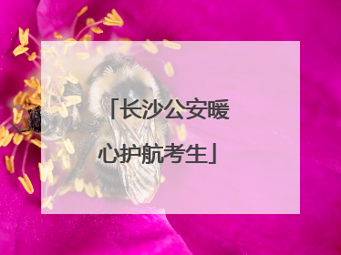 长沙公安暖心护航考生