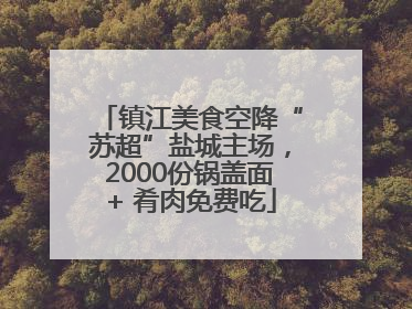 镇江美食空降“苏超”盐城主场，2000份锅盖面+ 肴肉免费吃