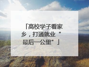 高校学子看家乡，打通就业“最后一公里”