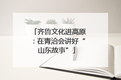 齐鲁文化进高原：在青洽会讲好“山东故事”