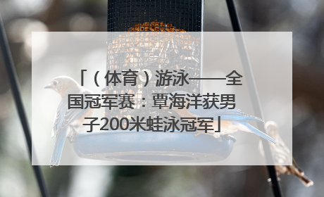 （体育）游泳——全国冠军赛：覃海洋获男子200米蛙泳冠军