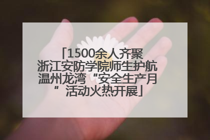 1500余人齐聚 浙江安防学院师生护航温州龙湾“安全生产月”活动火热开展