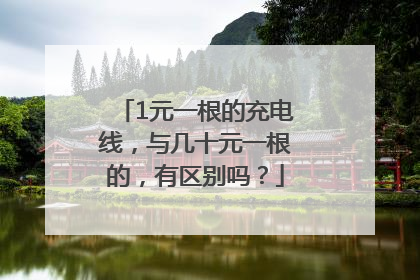 1元一根的充电线，与几十元一根的，有区别吗？